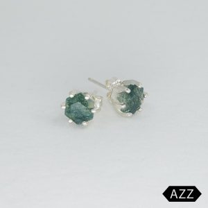 Mossy Agate Studs